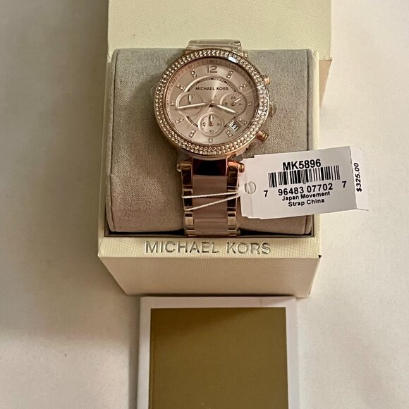 Parker Rose Gold-Tone Blush Acetate Watch NEW - Picture 1 of 5